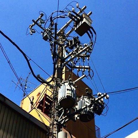 大阪・なんばの電柱#電柱 #電柱が好き #電柱写真